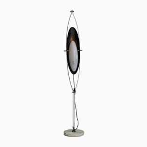 Steel, Copper & White Acrylic Glass Floor Lamp by Goffredo Reggiani, 1960s