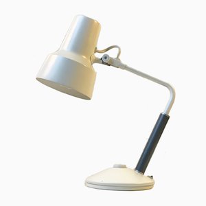 Weiße Mid-Century Schreibtisch- oder Wandlampe von Jac Jacobsen für Luxo, 1960er