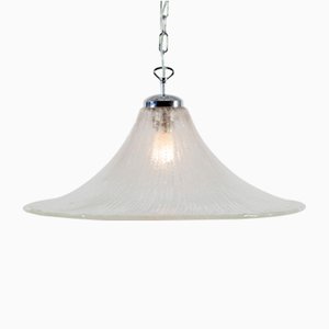 Large Frosted Glass Pendant from Limburg, 1960s