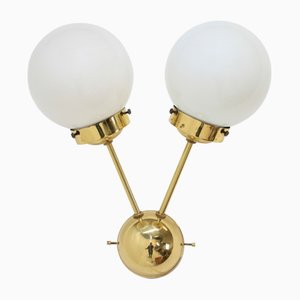 Sputnik Wandlampe aus Messing von Drukov, 1970er