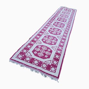 Tapis de Couloir Tribal Oushak Vintage