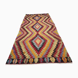 Alfombra de pasillo Kilim turca vintage