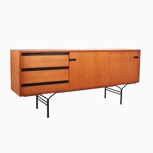 Mid-Century French Sideboard in Ash Veneer by Gérard Guermonprez, 1950s