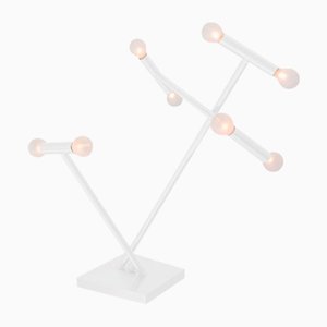 Lampada da tavolo Helios bianca di Sander van Eyck per Cocoon Collectables