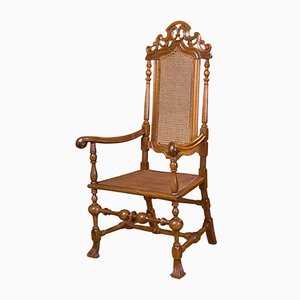 Fauteuil Antique en Noyer Sculpté, Espagne