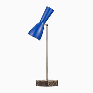 Lampe de Bureau Wormhole en Aluminium Bleu par Simone Calcinai pour Brass Brothers