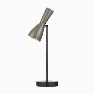 Lampe de Bureau Wormhole Grise en Laiton par Simone Calcinai pour Brass Brothers