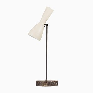 Lampe de Bureau Wormhole Blanche en Aluminium par Simone Calcinai pour Brass Brothers