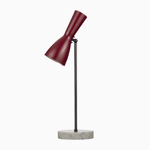 Aluminum Maroon Wormhole Table Lamp by Simone Calcinai for Brass Brothers