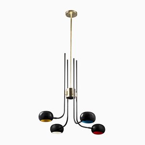 Lustre Tulip Blossom 4 Stalk par Pierangelo Orecchioni pour Brass Brothers