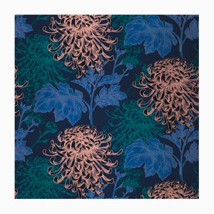 Mixed Dahlia 5 Fabric Wall Covering by Chiara Mennini for Midsummer-Milano