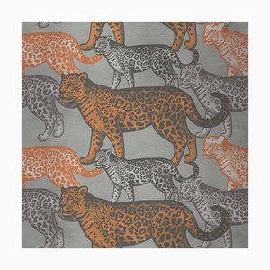 Walking Leopards 2 Fabric Wall Covering by Chiara Mennini for Midsummer-Milano