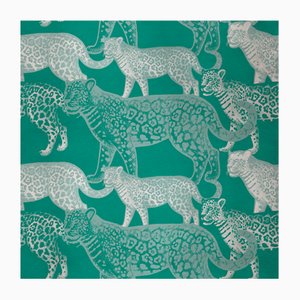 Walking Leopards 3 Fabric Wall Covering by Chiara Mennini for Midsummer-Milano