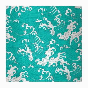 Revêtement Mural en Tissu Waves par Chiara Mennini pour Midsummer-Milano