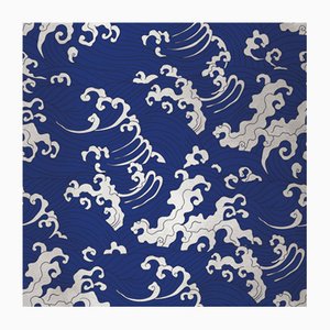 Mixed Dahlia 1 Wandverkleidung mit Stoffbezug von Chiara Mennini für