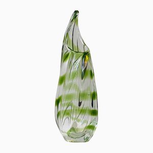Striped & Twisted Murano Vase from Seguso, 1960s