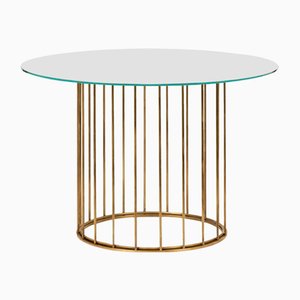 Round Cage Coffee Table by Niccolo De Ruvo for Brass Brothers