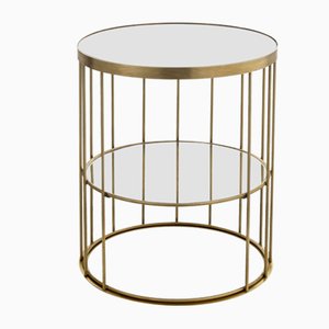 Round Tall Cage Coffee Table by Niccolo De Ruvo for Brass Brothers