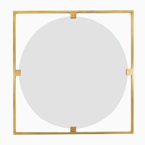 Timeless Geometric Square Mirror from Brass Brothers