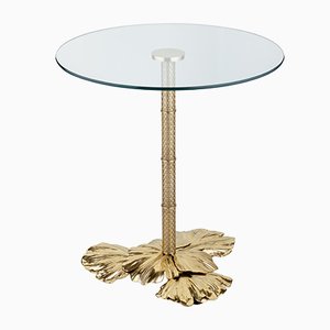 Small Gingko Biloba Leaves Side Table from Brass Brothers