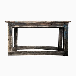 Vintage Wooden Industrial Work Table