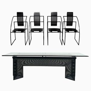 Dining Table and Chairs by Mario Botta for Alias, 1985, Set of 5