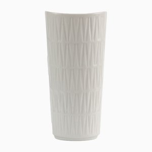Vintage German White Porcelain Vase from Edelstein Bavaria, 1960s