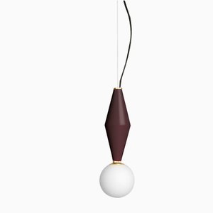 Lampe à Suspension Gamma A Bordeaux par Serena Confalonieri pour Mason Editions