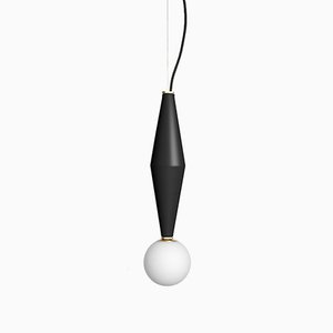 Lampe à Suspension Gamma B Noire par Serena Confalonieri pour Mason Editions