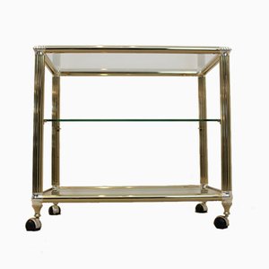 Vintage Brass and Glass Bar Cart, 1970s