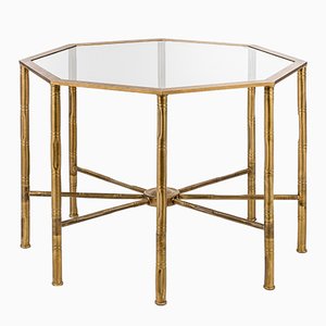 Eclectic Bamboo Octagonal Table from Brass Brothers