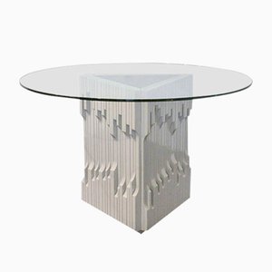 Mesa Norman de madera maciza lacada de Luciano Frigerio, años 70