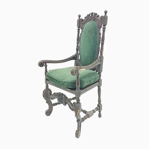 Sessel mit Gestell aus Nussholz im Renaissance-Stil, 1960er