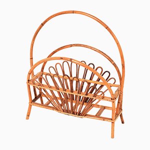 Bamboo and Rattan Magazine Rack by Franco Albini, 1960s