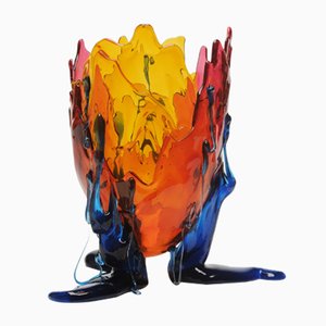 Clear Special Extracolor Vase by Gaetano Pesce for Fish Design