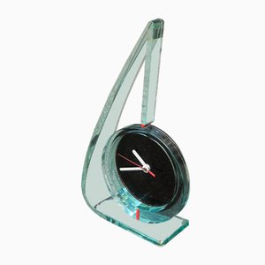 Italian Glass Clock, 1980s