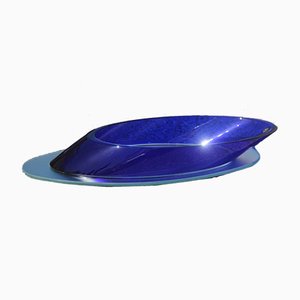 Large Oval Cobalt Blue Bowl, 1980s