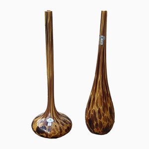 Spotted Murano Glass Vases from Maestri Vetrai, 1980s, Set of 2