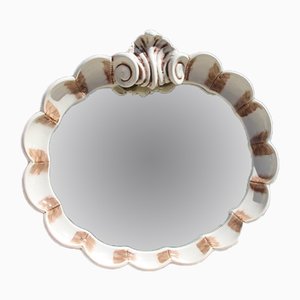 Miroir Style Baroque en Céramique, 1950s