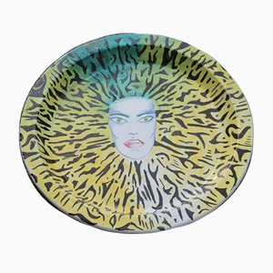 Italian Ceramic Plate, 1980s