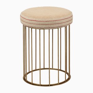 Sgabello Cage di Niccolò De Ruvo per Brass Brothers