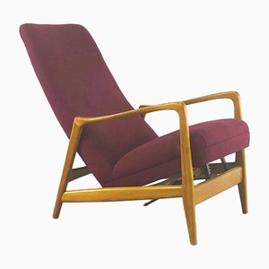 Mid-Century Model 829 Reclining Armchair by Gio Ponti for Cassina, 1950s