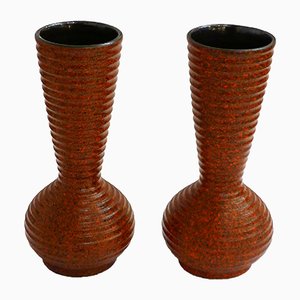 Glazed Earthenware Vases, Set of 2, 1960s