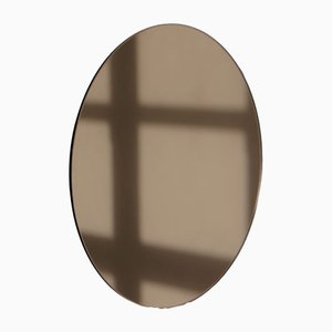 Large Round Bronze Tinted Orbis Mirror by Alguacil & Perkoff Ltd