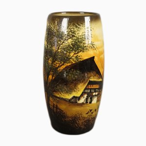 Vaso Art Nouveau dipinto a mano di Schramberg