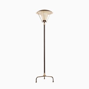 Belgian Brass Tripod Floor Lamp, 1950s