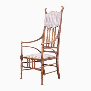 Arts and Crafts Walnut Armchair from J. S. Henry, 1890s