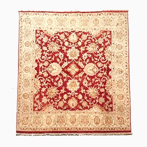 Tapis Vintage Rouge et Beige, Inde, 1970s