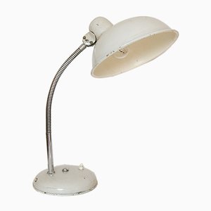 Lámpara de mesa cuello de ganso industrial vintage, años 40