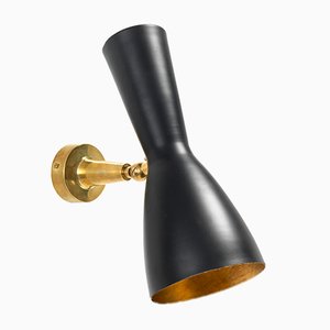 Iron & Brass Wall Lamp by Simone Calcinai for Brass Brothers